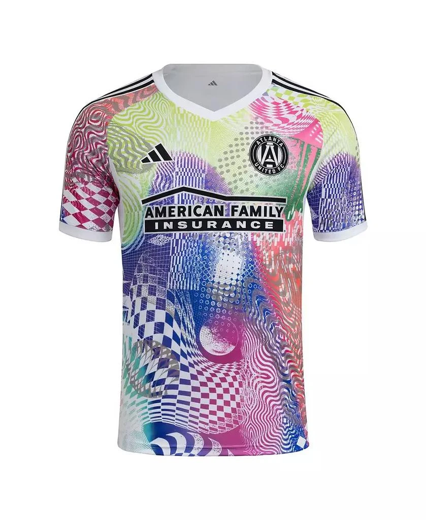 Adidas Men
s White Atlanta United FC 2025 Pride Pre-Match Jersey 2