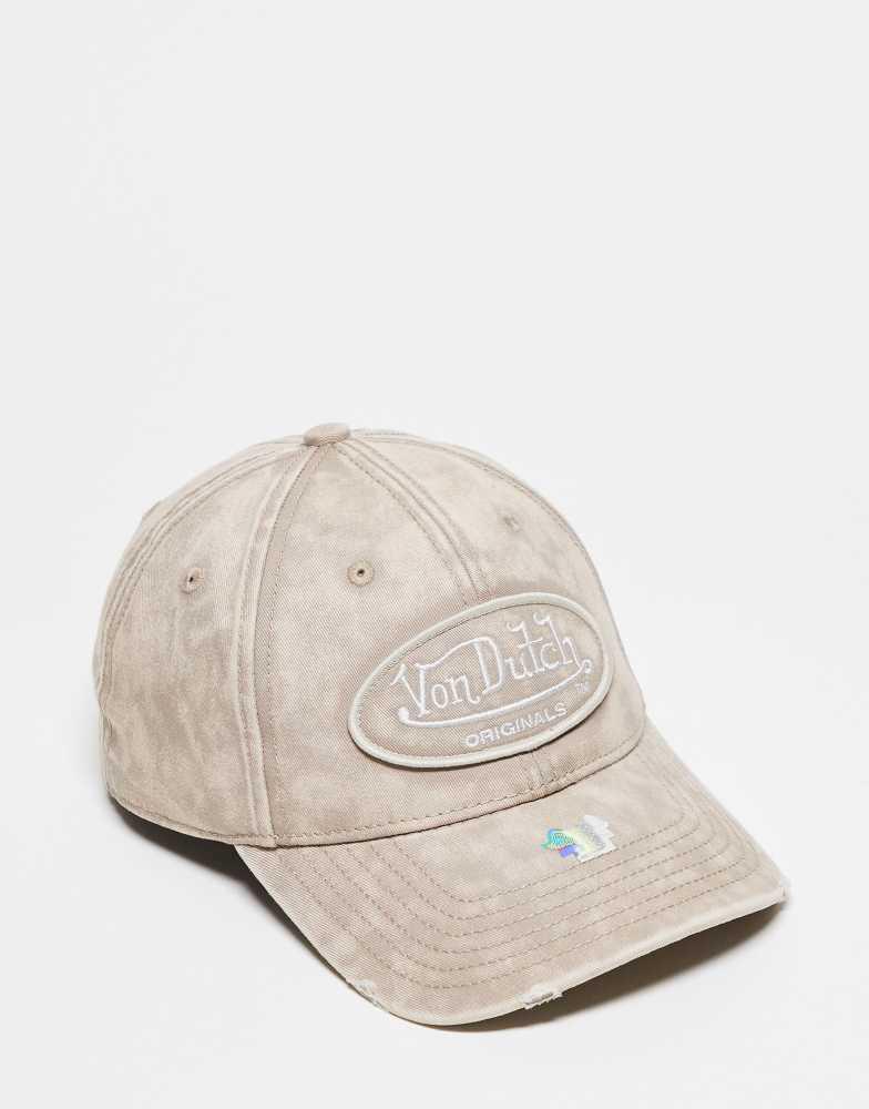 Von Dutch Von Dutch DB Denever washed cap in beige