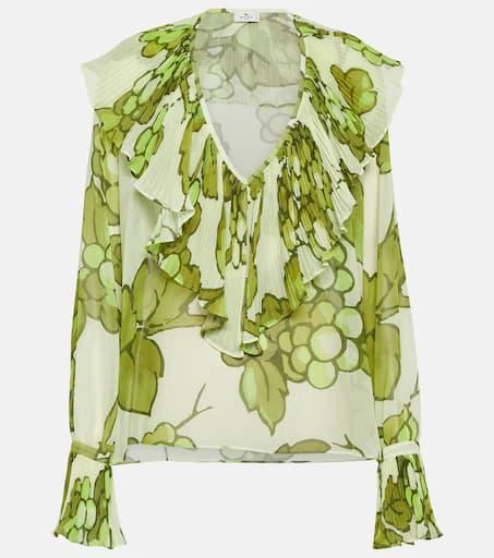 ETRO Printed ruffle-embellished top 1