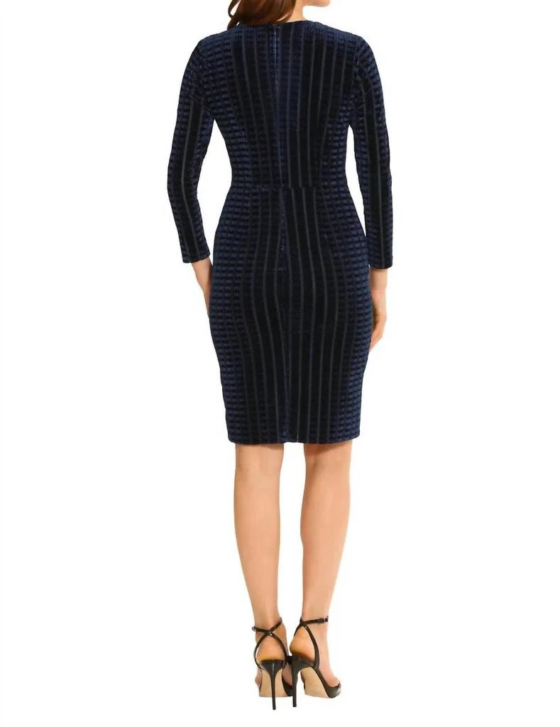 Maggy London Lysandra Velvet Dress In Blue 3