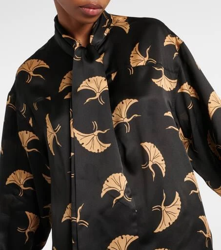 Dries Van Noten Printed silk satin top 4