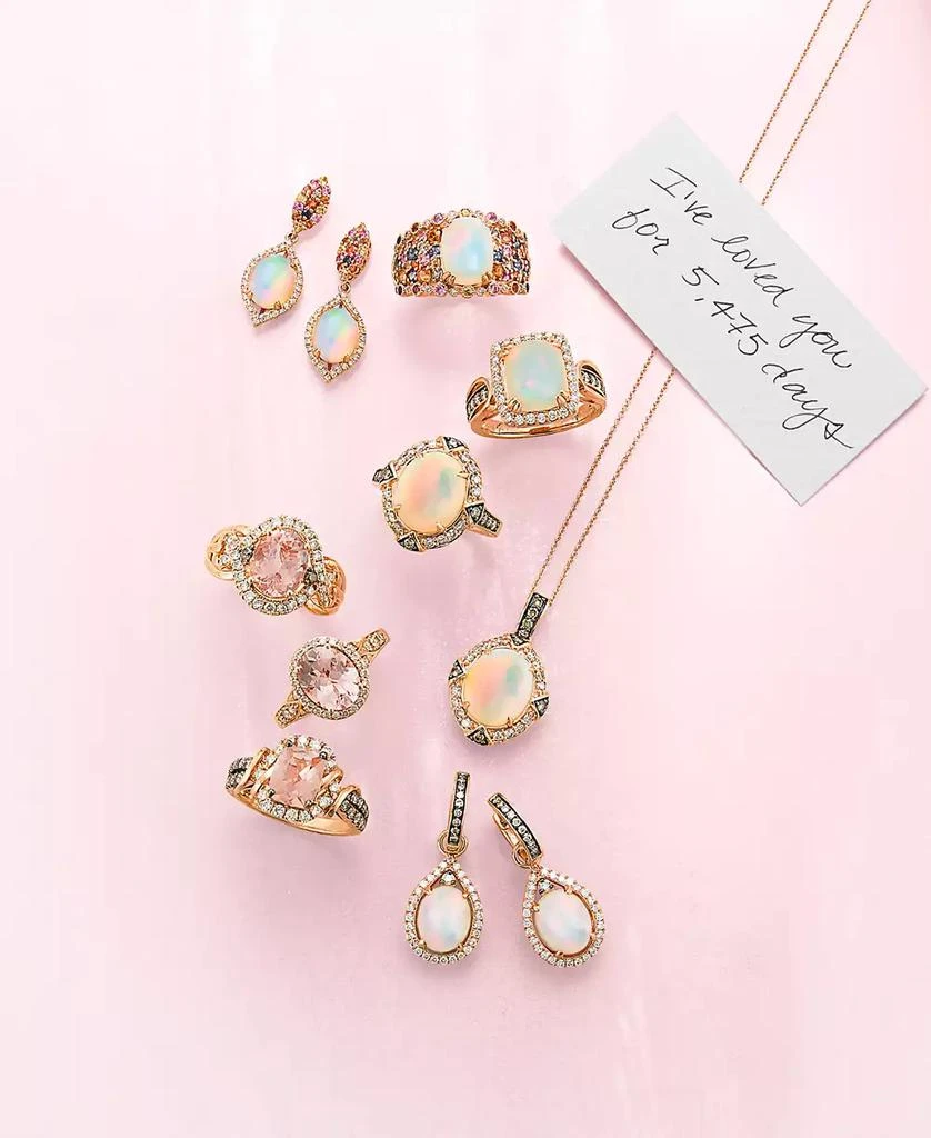 Le Vian Opal (1-5/8 ct. t.w.), Multi-Sapphire (1/2 ct. t.w.) and Diamond (1/4 ct. t.w.) Drop Earrings in 14k Rose Gold 3