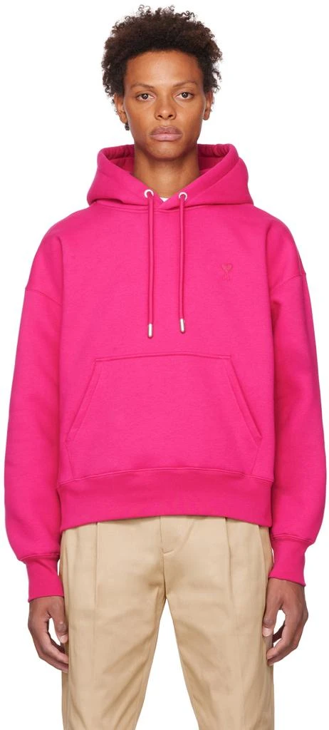 AMI Pink Ami de Cœur Hoodie 1