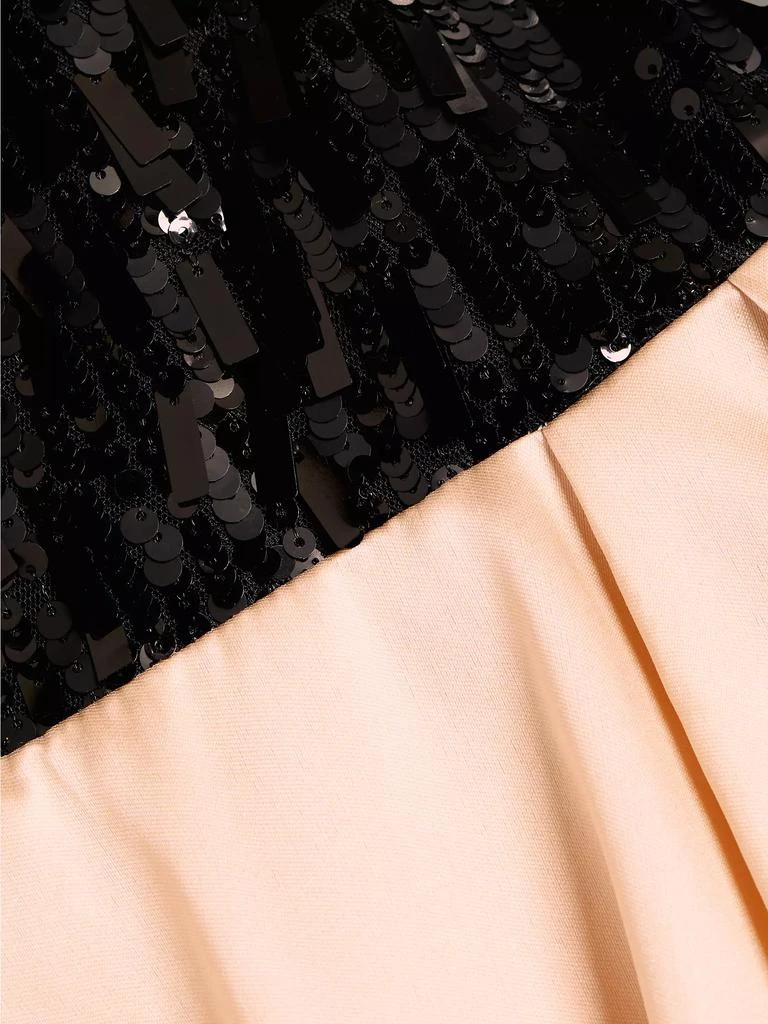 Pamella Roland Mixed-Media Sequin-Embroidered Gown 7