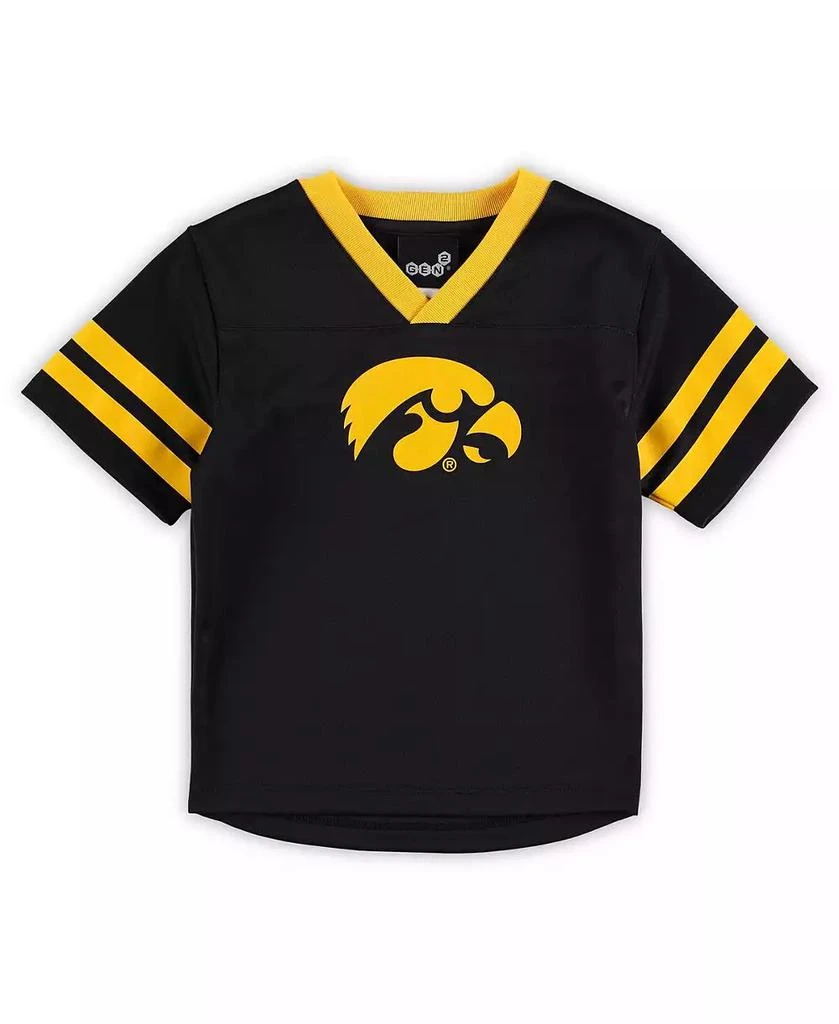 Outerstuff Preschool Boys Black, Gold Iowa Hawkeyes Red Zone Jersey and Pants Set 3