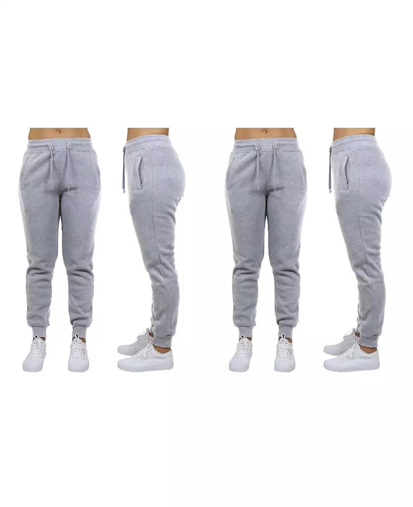 Galaxy By Harvic Women's Loose Fit Fleece Jogger Sweatpants, Pack of 2 12