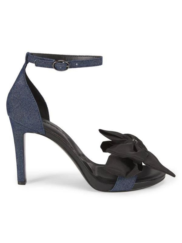 Karl Lagerfeld Paris Kenz 90MM Bow Denim Sandals 1