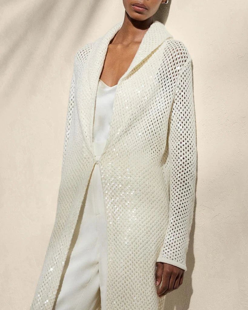 Ralph Lauren Embellished Cashmere Mesh Long Cardigan 2