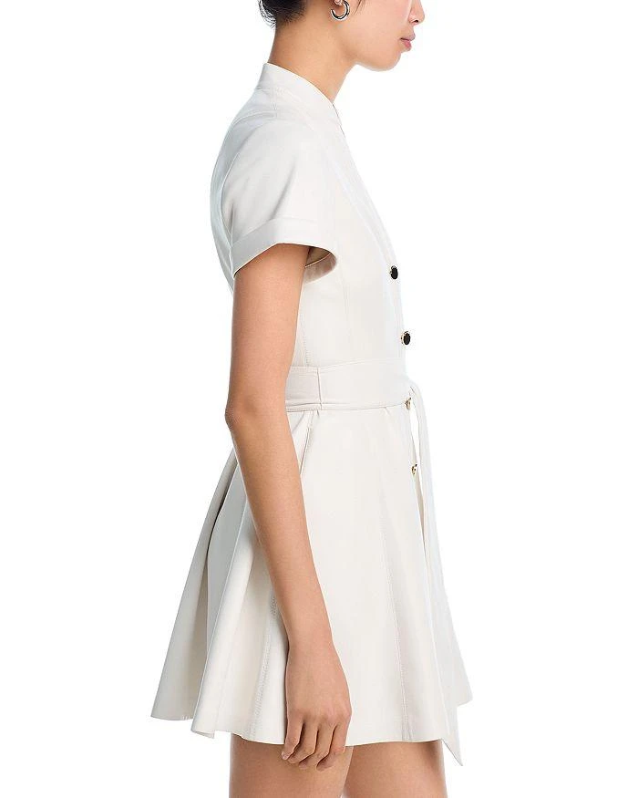 white faux leather mini dress Stone Faux Leather Braided Sleeveless Mini Dress Medium main image 1