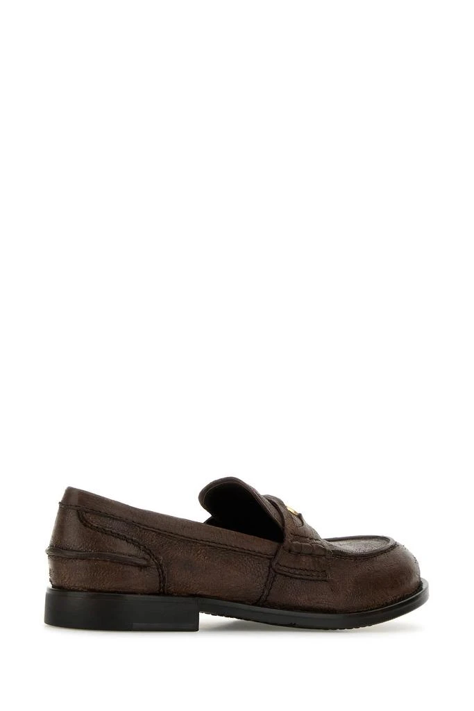 Miu Miu Brown leather loafers 2