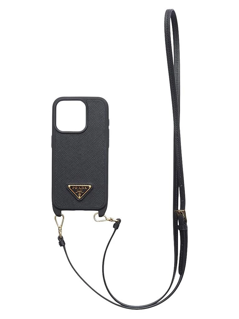 Prada Saffiano Leather Cover for iPhone 15 Pro 1