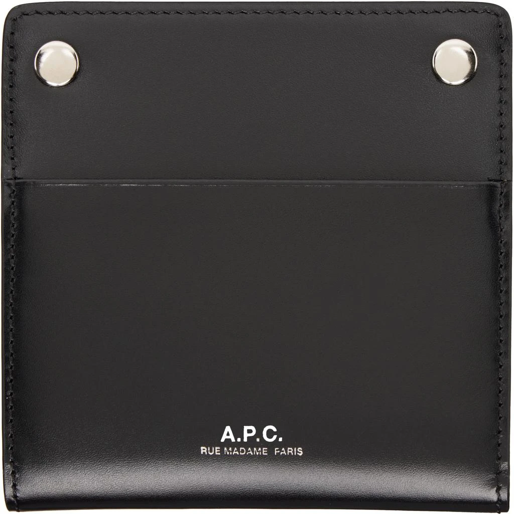 A.P.C. Black André Bifold Card Holder 1