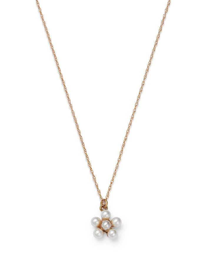 Bloomingdale
s Cultured Freshwater Pearl Flower Pendant Necklace in 14K Yellow Gold, 18"