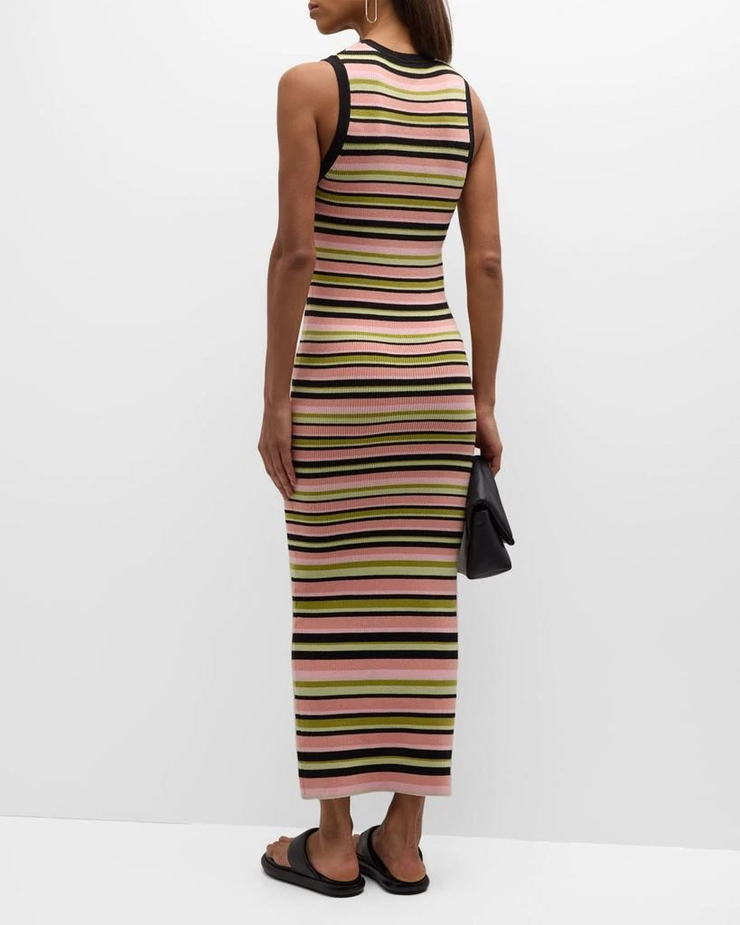 ATM Anthony Thomas Melillo Multi-Yarn Stripe Sleeveless Midi Dress 4