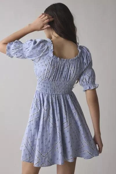 Kimchi Blue Kimchi Blue Sofia Smocked Tie-Front Bow Mini Dress 4