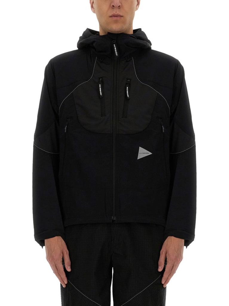 And Wander Breath Rip Pullover Jacket Black - Outdoor