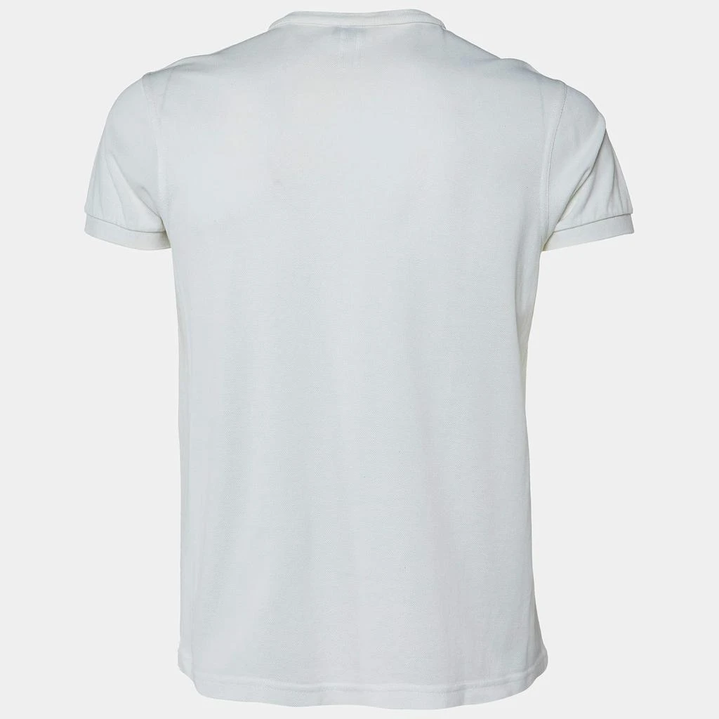 Yves Saint Laurent Saint Laurent Paris White Cotton YSL Embroidered T-Shirt M 2