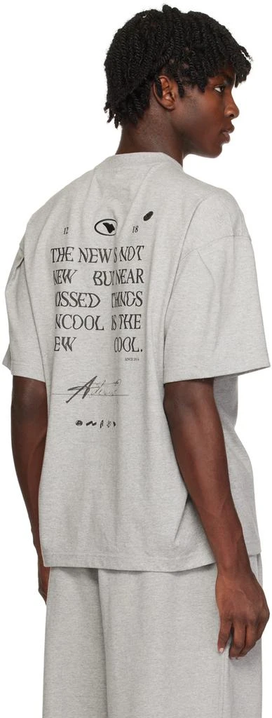 ADER error Gray Embroidered T-Shirt 3