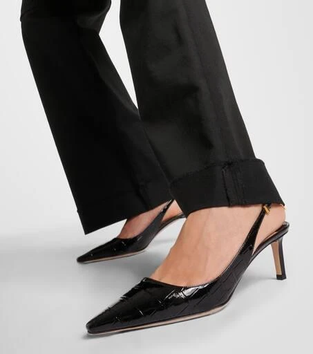 Tom Ford Angelina croc-effect leather slingback pumps 7