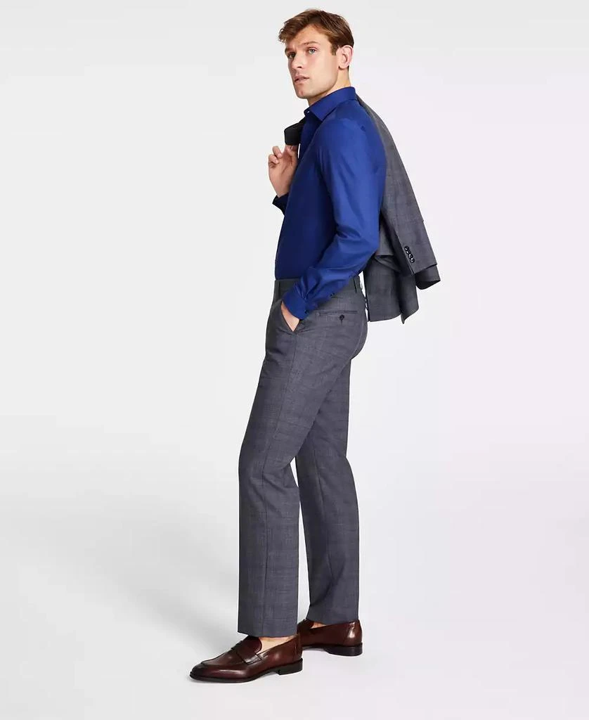 Michael Kors Men's Plaid Classic-Fit Wool-Blend Stretch Suit Separate Pants 1