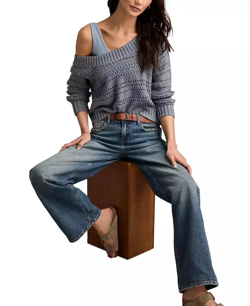 Lucky Brand Women's Off-The-Shoulder Cotton Sweater 2