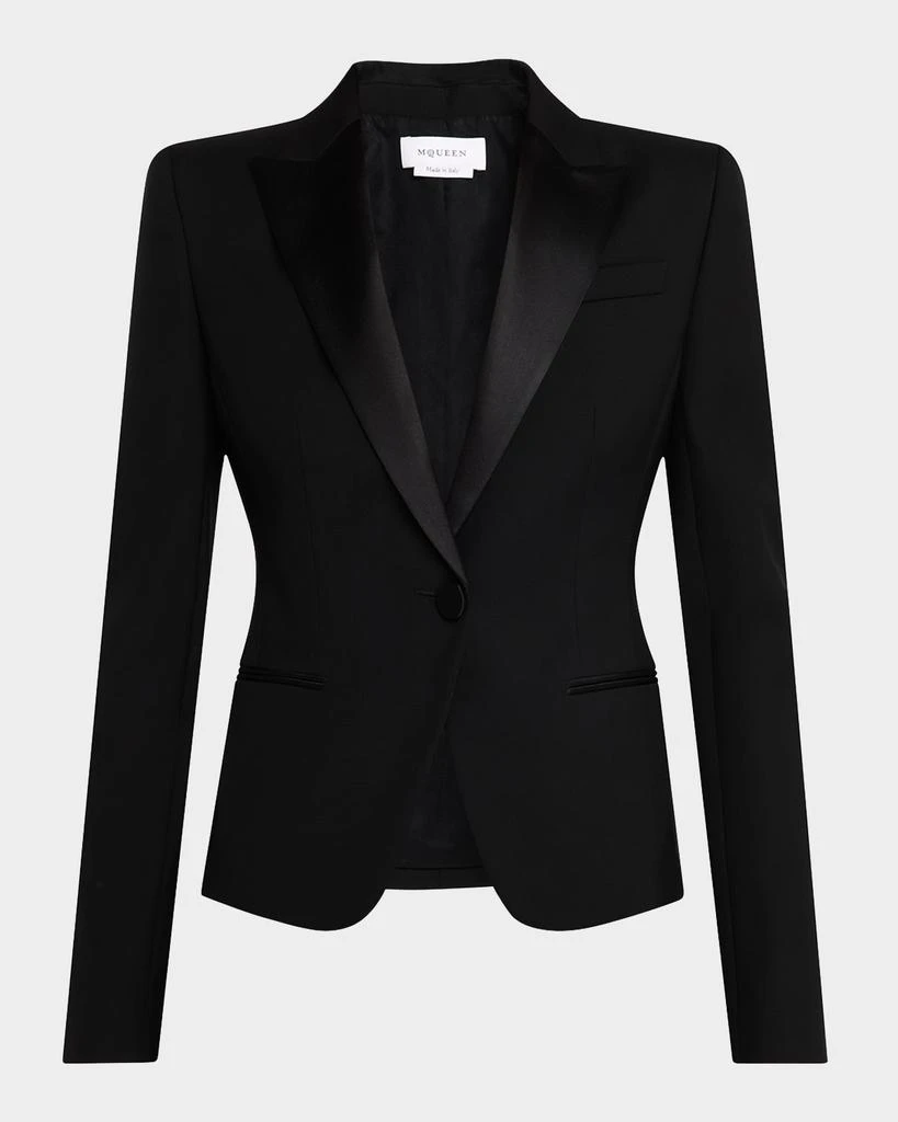 Alexander McQueen Single-Breasted Tuxedo Jacket 1