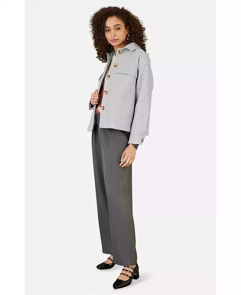 Yumi Women
s Textured Finish Patch Pocket Shacket 3