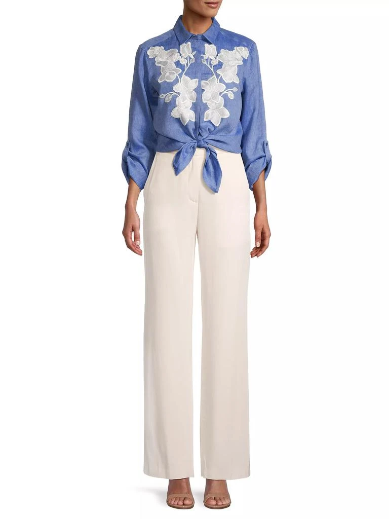 Anne Fontaine Citron Linen Floral Shirt 2