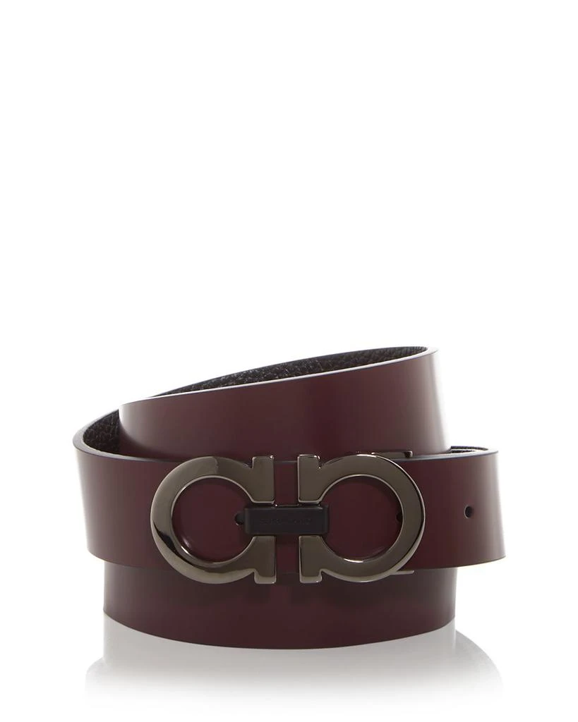 Salvatore Ferragamo Men's Double Gancini Reversible Leather Belt 1