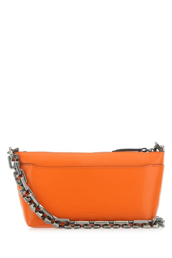 Boyy Orange leather Buckle shoulder bag