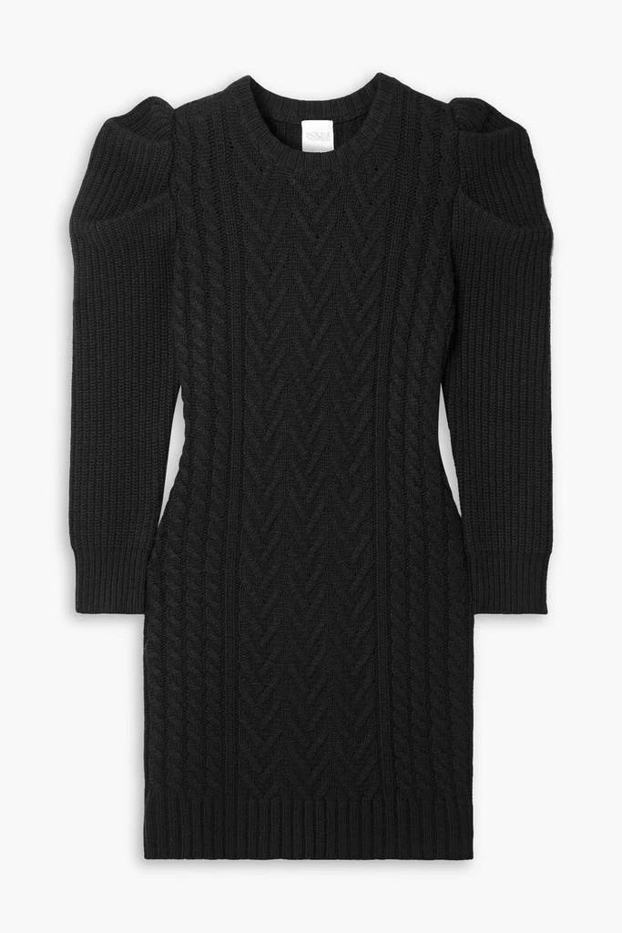 Madeleine Thompson Ottie cable-knit wool and cashmere-blend mini dress 1