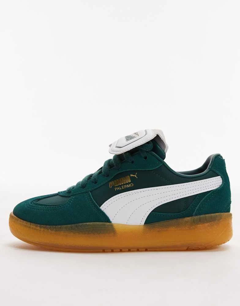 Puma Puma Moda Tongue Palermo trainers in dark green & white 2