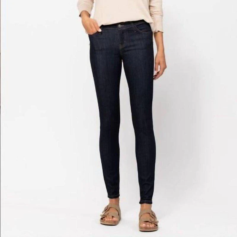 Judy Blue Mid Rise Skinny Dark Wash 1