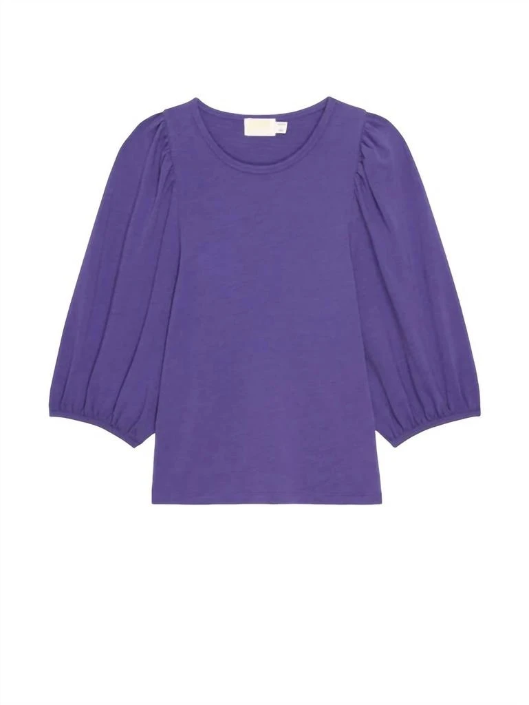 Nation LTD Evita Balloon Sleeve Top In Bright Violet 4