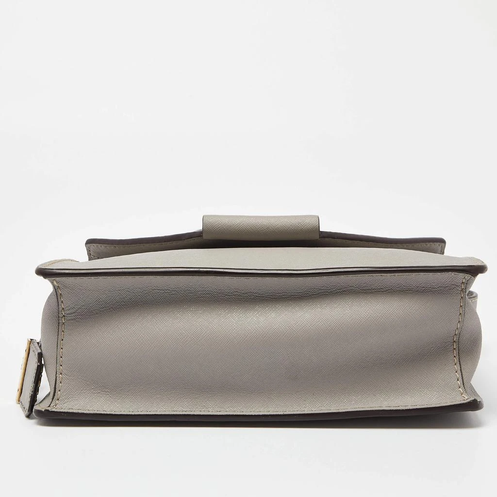 DKNY DKNY Grey Leather Flap Crossbody Bag 6