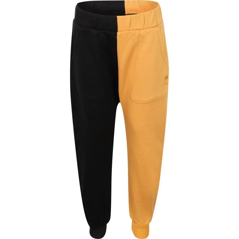 Rock Your Baby Easy tiger sweatpants in two toned color black and mustard 1