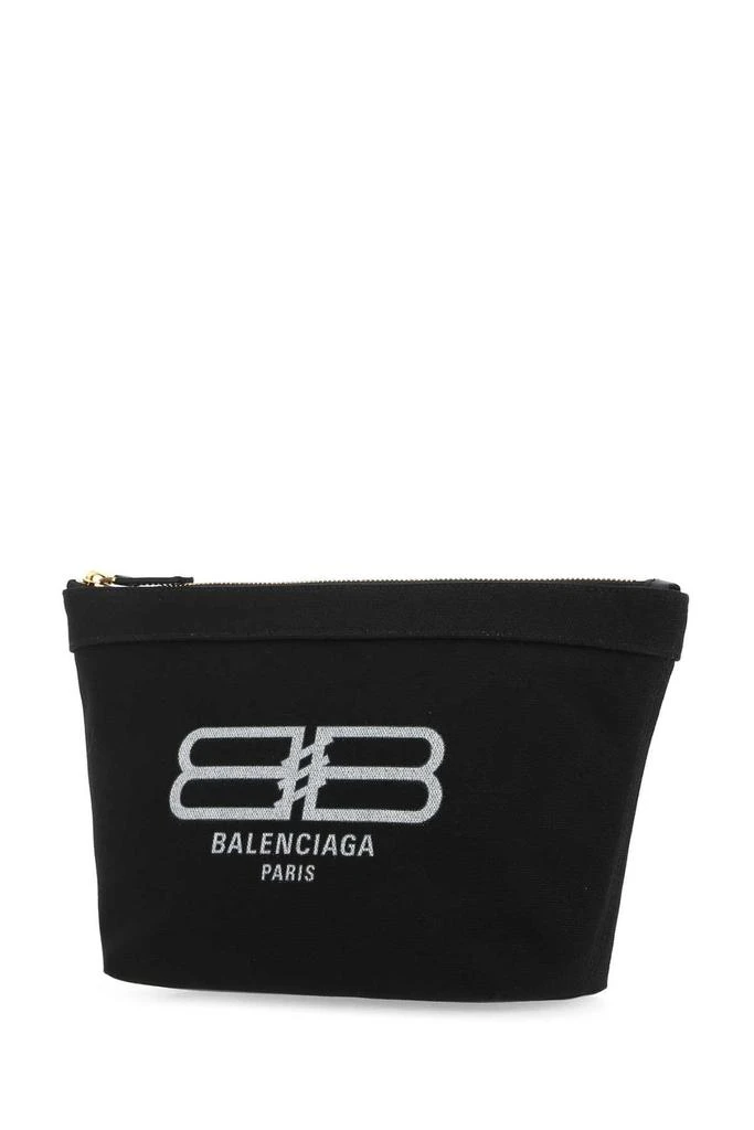 Balenciaga Balenciaga Logo Printed Zipped Clutch Bag 3