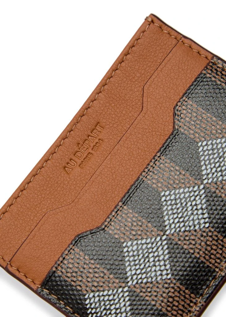 AU DEPART Patterned leather card holder 3