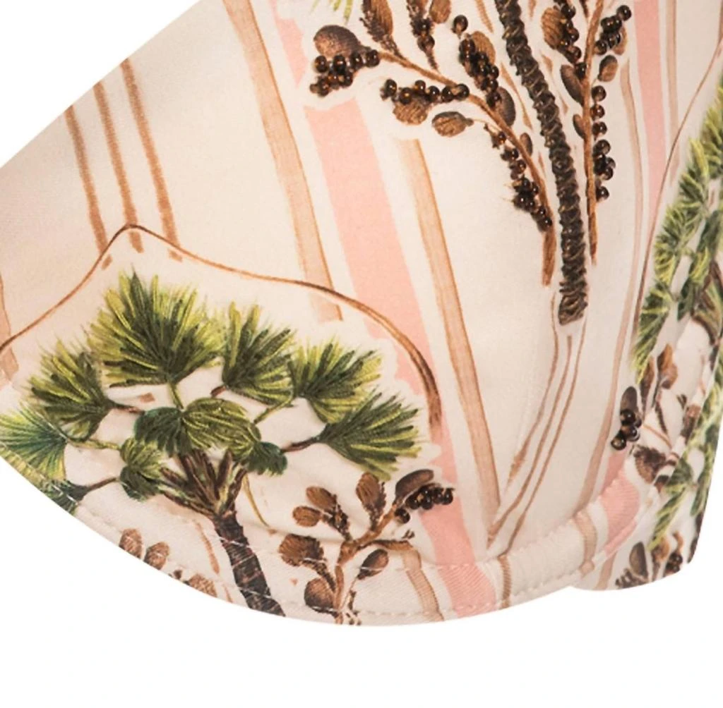 Agua by Agua Bendita Agua By Agua Bendita - Magdalena Moriche Palm Embroidered Printed Bikini Top 6