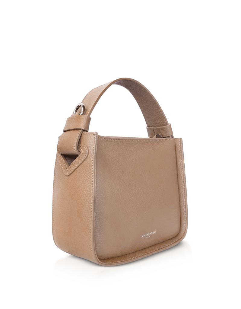 LePARMENTIER Paris Duplo Small Hammered Leather Top Handle bag