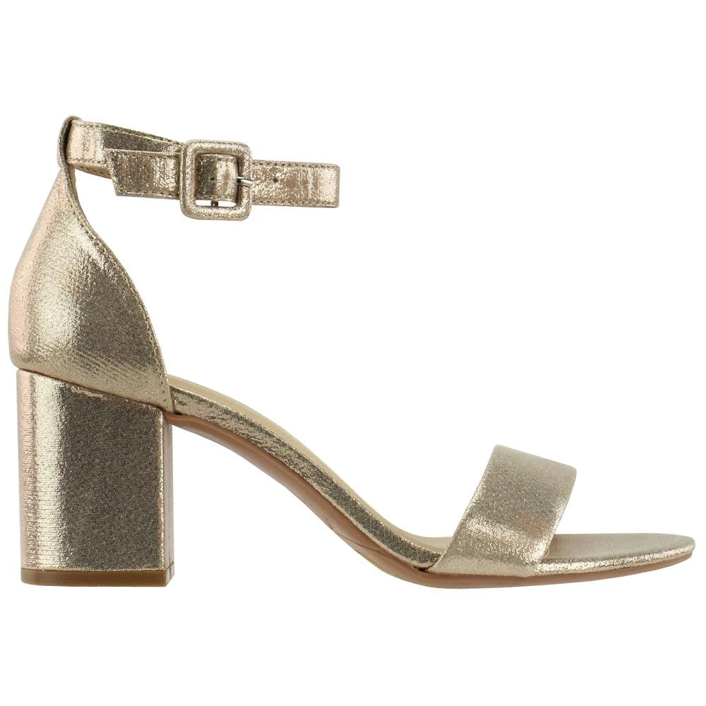 CL By Laundry Jody Metallic Block Heel Ankle Strap Sandals 1