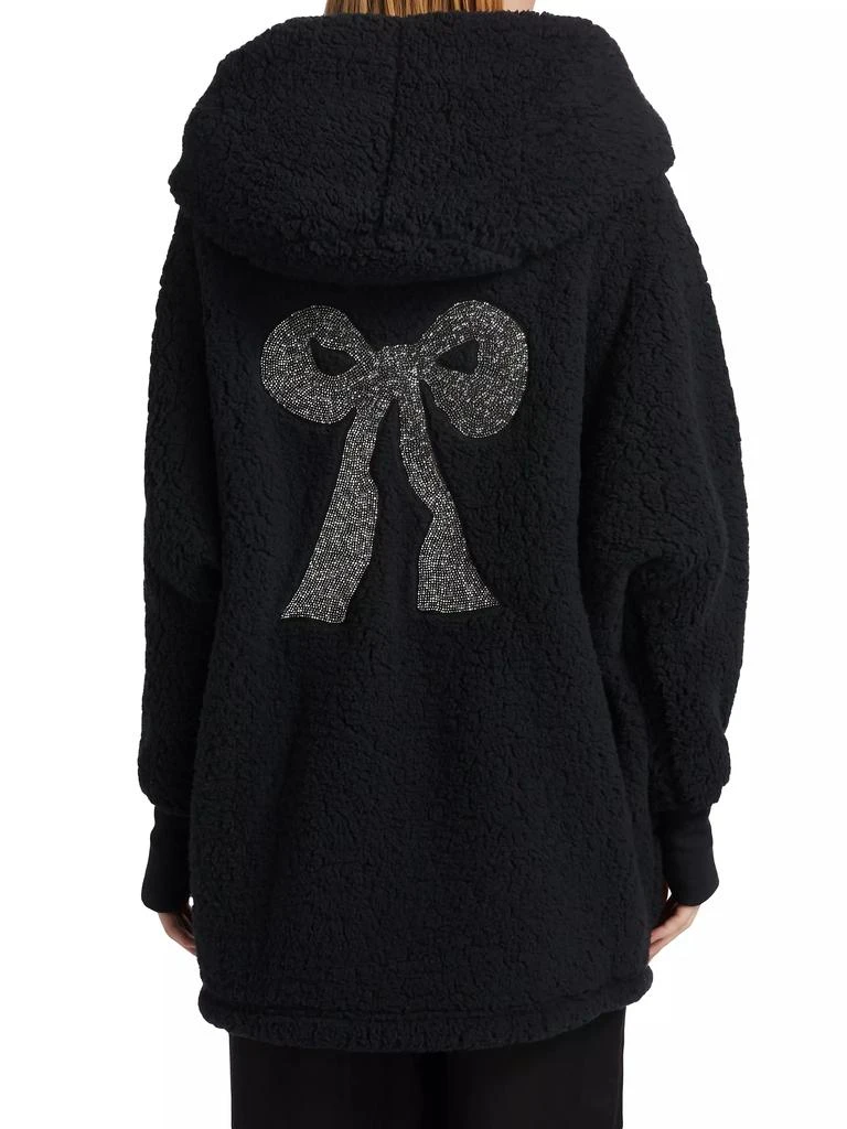 By Jill Martin The Best Lounger In The World Embellished Bow Sherpa Hooded Jacket 1
