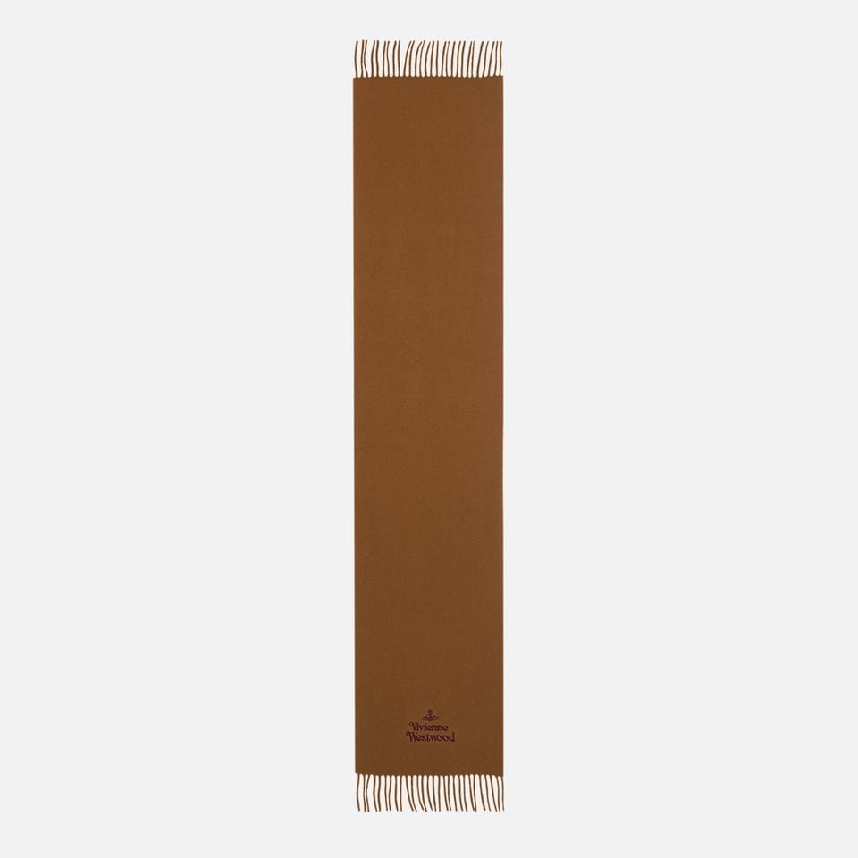 Vivienne Westwood Vivienne Westwood Logo-Embroidered Wool Orb Scarf
