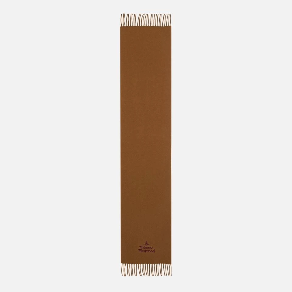 Vivienne Westwood Vivienne Westwood Logo-Embroidered Wool Orb Scarf 1