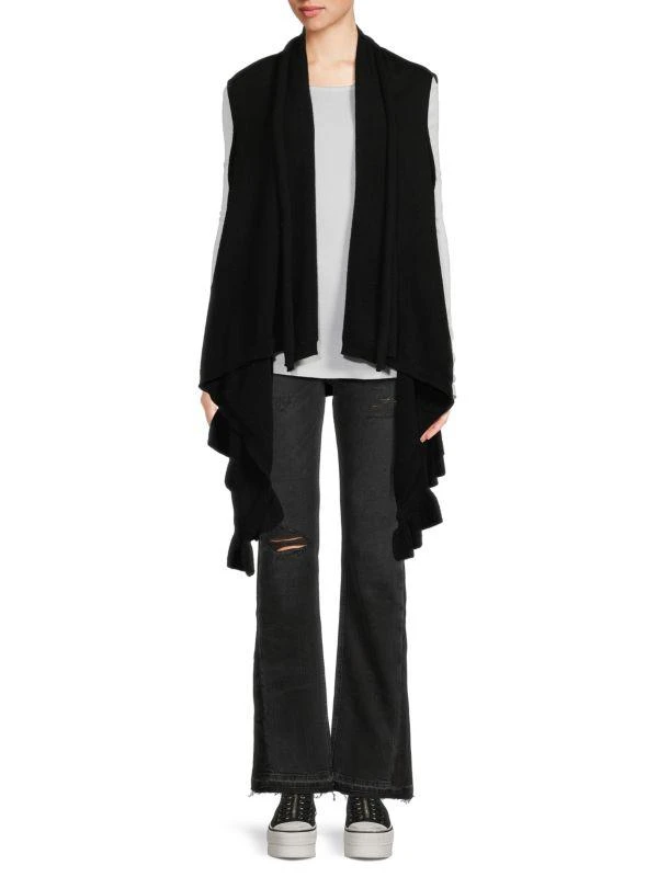 La Fiorentina Wool Blend Open Front Ruana 1