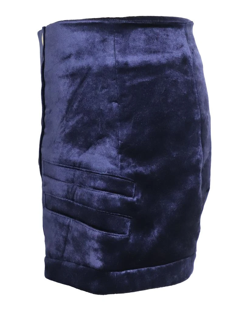 PIERRE BALMAIN Military Blazer and Shorts Set in Blue Velvet 5