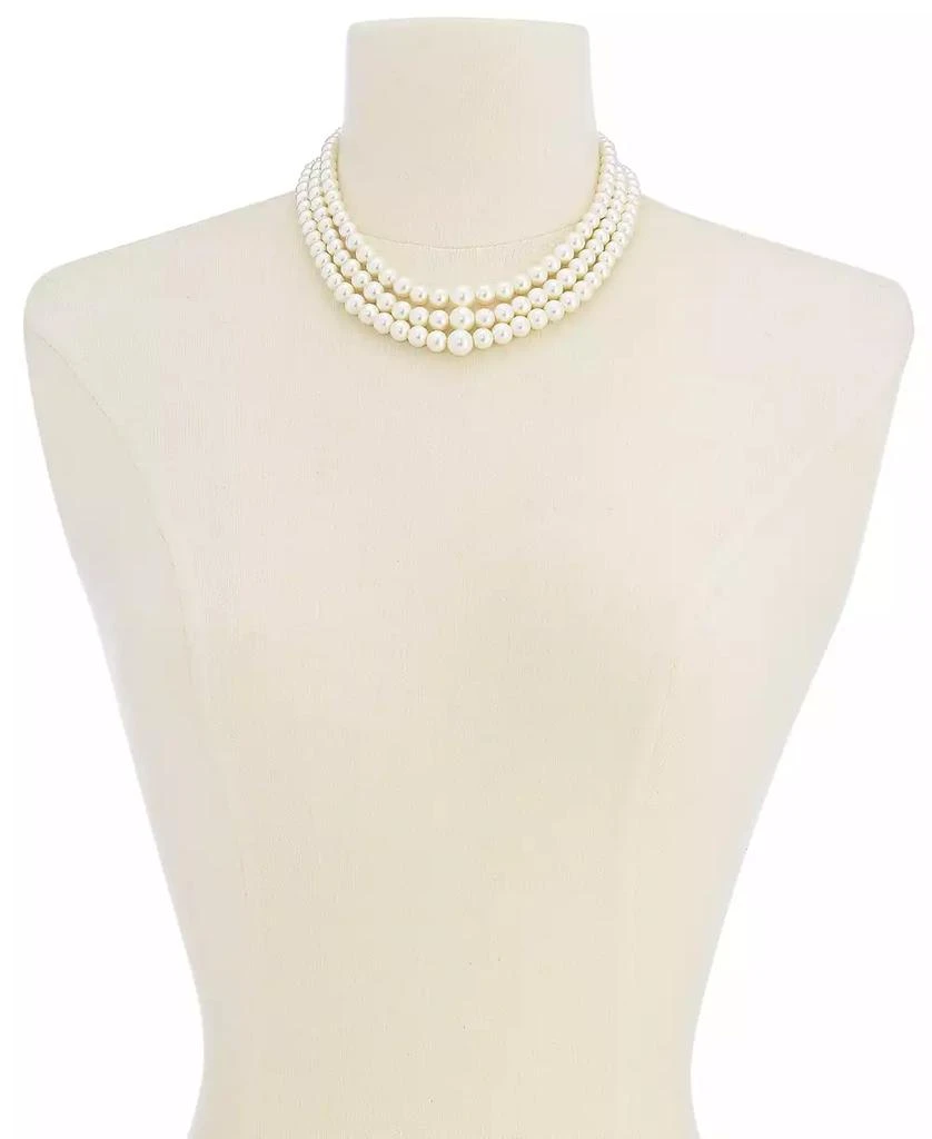 Charter Club Three Row White Simulated Pearl (10 mm) 2