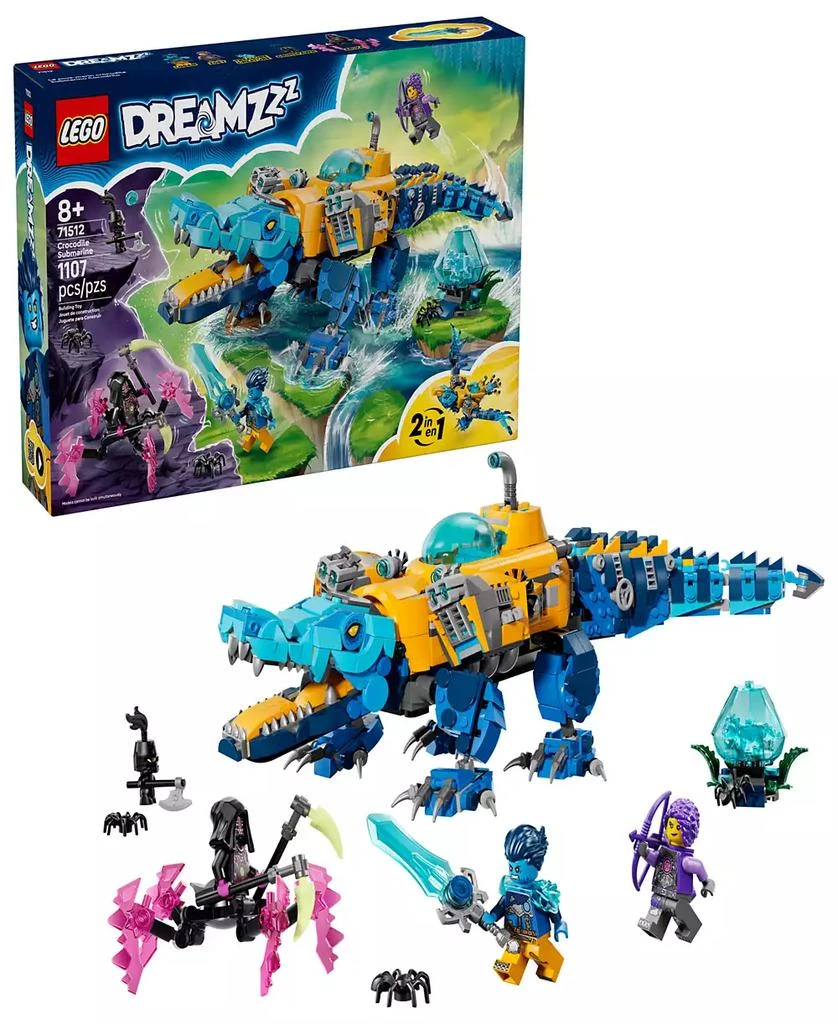 LEGO DREAMZzz Crocodile Submarine Building Toy 71512, 1107 Pieces