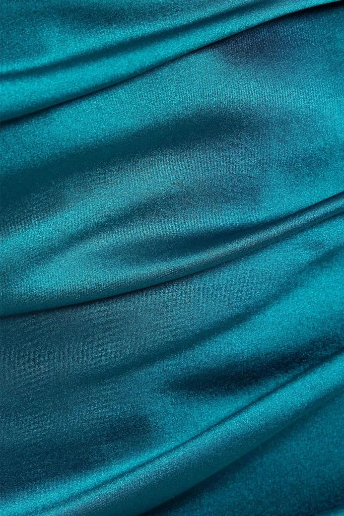 Michelle Mason Ruched silk-satin mini skirt 4
