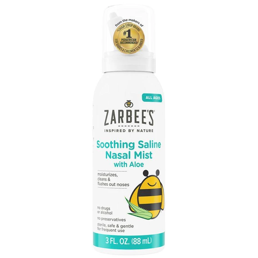 ZarBee's Naturals Soothing Saline Nasal Mist With Aloe For All Ages Fragrance-Free 1